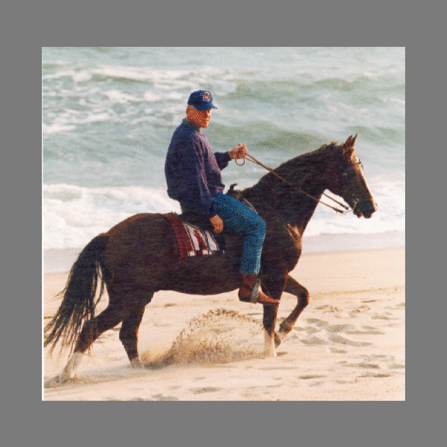 Bill Clinton riding a horse by Soriagk